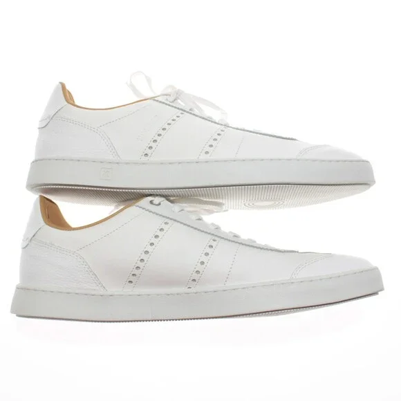 Rubirosa NWB Judy Casual Lace Up Sneakers Size 45 (US 12) in Solid White Leather